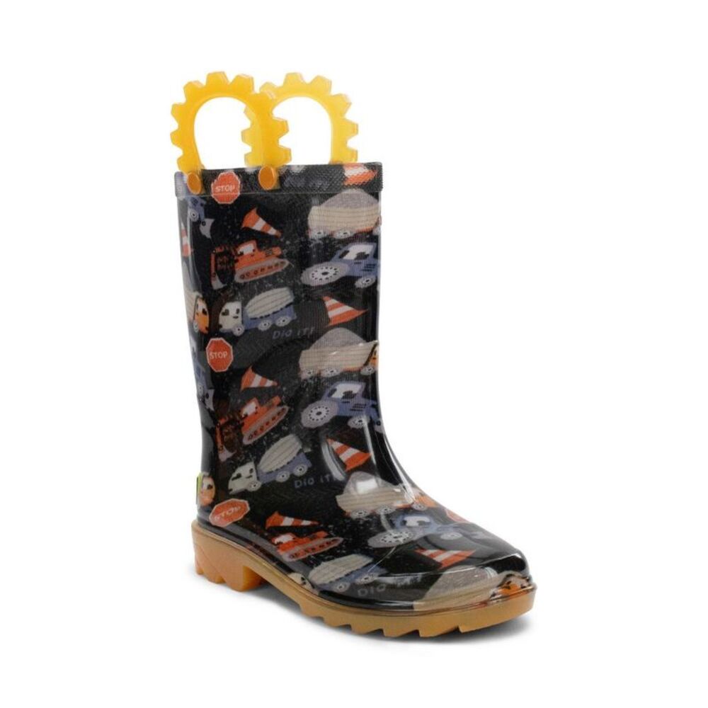 Western Chief Toddler Dig It Truck Rain Boots - Orange 7T